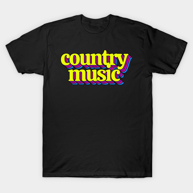 Country Music T-Shirt by Kelly Louise Art